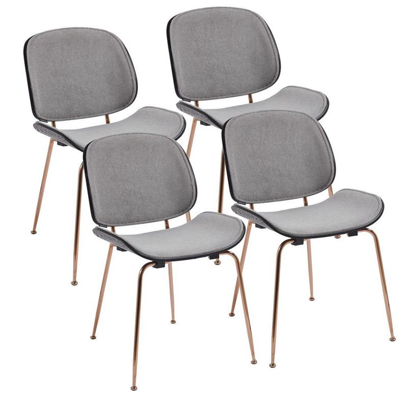 ELIZABETH SEDIA GRIGIA #83 STRUTTURA ORO ROSA