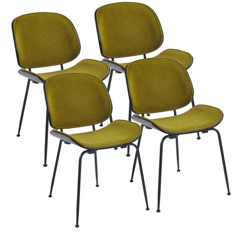 ELIZABETH SEDIA VERDE #35 STRUTTURA NERA