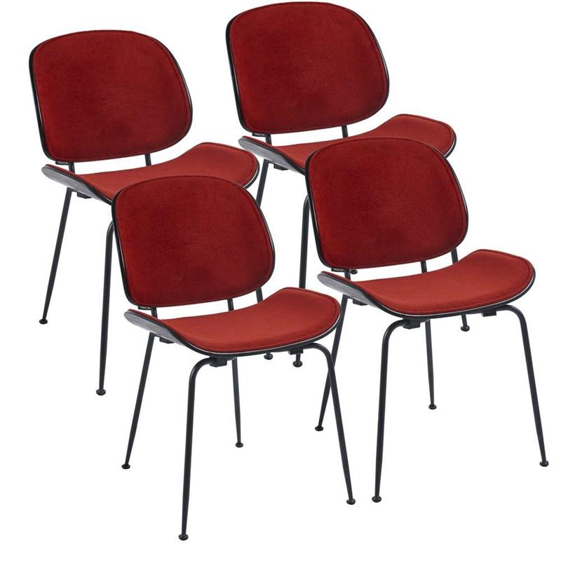 ELIZABETH SEDIA ROSSA #57 STRUTTURA NERA