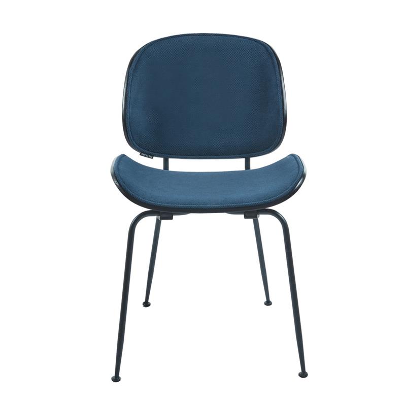 ELIZABETH SEDIA BLU #78 STRUTTURA NERA