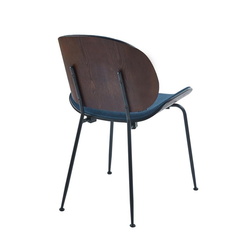 ELIZABETH SEDIA BLU #78 STRUTTURA NERA