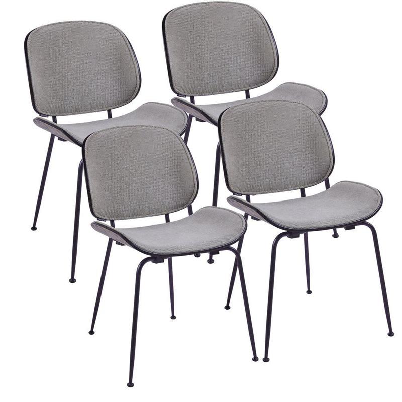 ELIZABETH SEDIA GRIGIA #83 STRUTTURA NERA