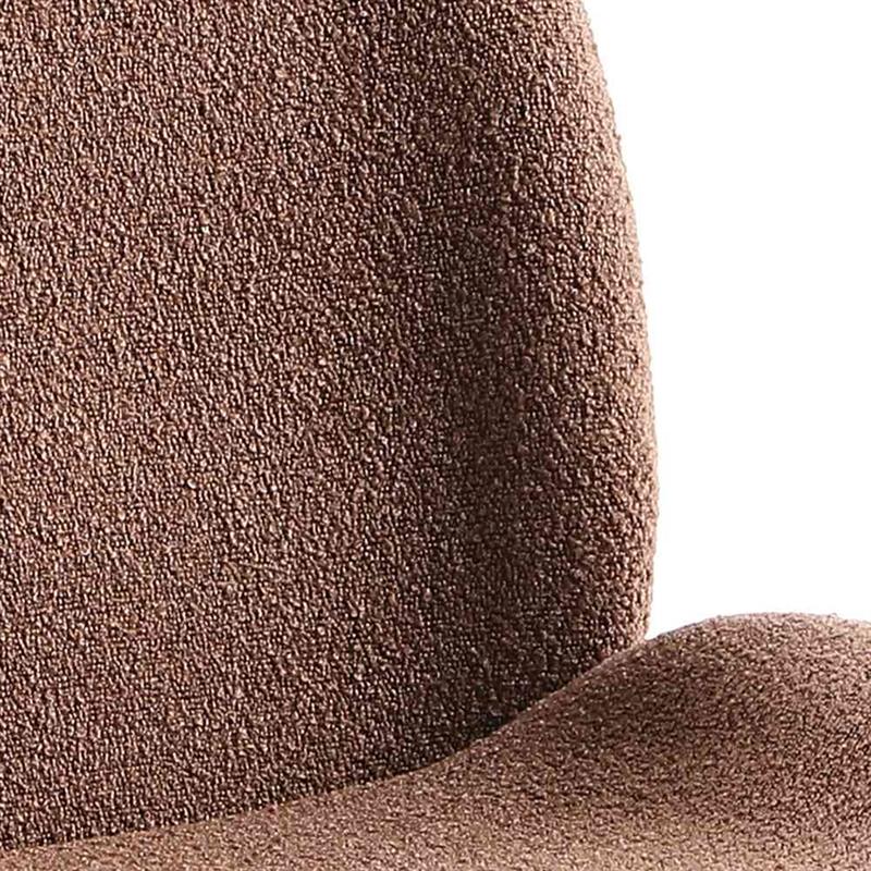 SHELL SEDIA BOUCLE' MARRONE #05 STRUTTURA NERA
