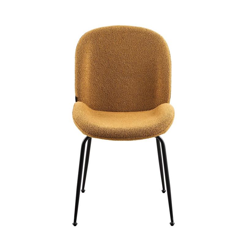 SHELL SEDIA BOUCLE' OCRA #07 STRUTTURA NERA