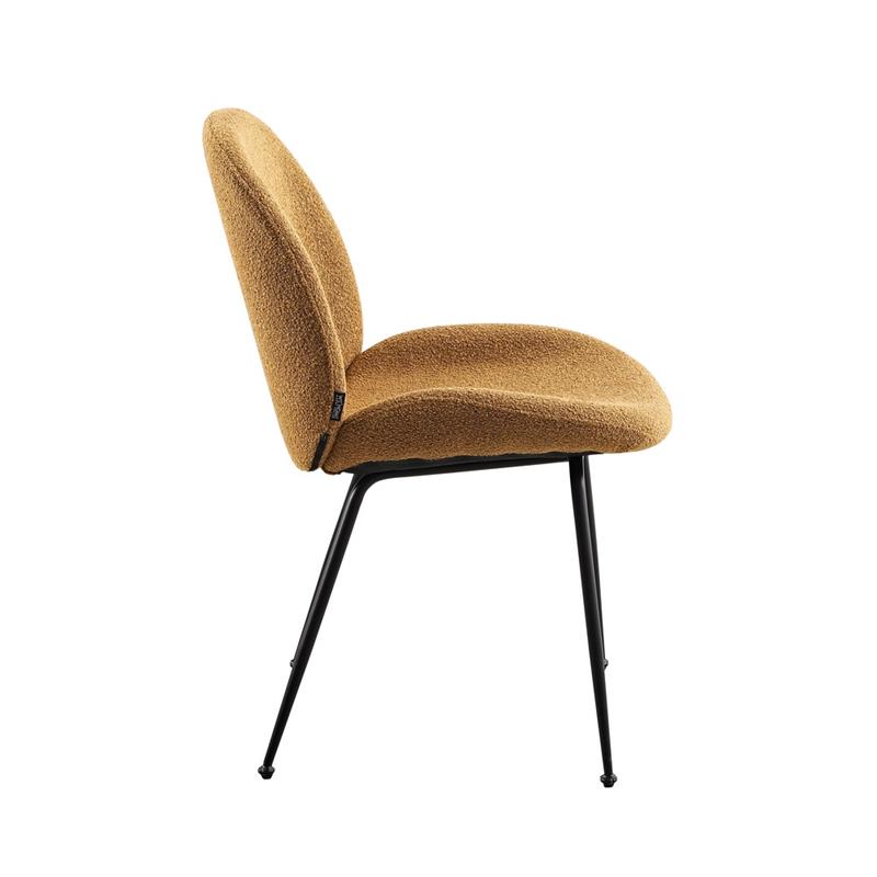 SHELL SEDIA BOUCLE' OCRA #07 STRUTTURA NERA