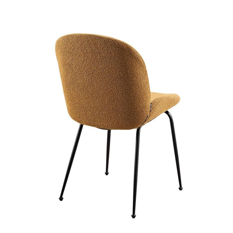 SHELL SEDIA BOUCLE' OCRA #07 STRUTTURA NERA