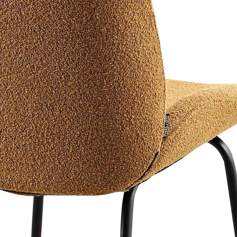 SHELL SEDIA BOUCLE' OCRA #07 STRUTTURA NERA