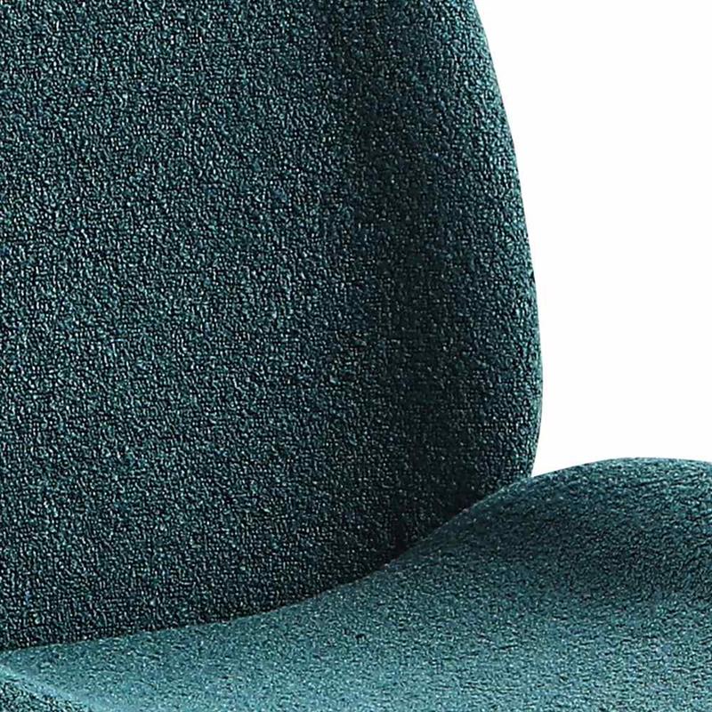 SHELL SEDIA BOUCLE' PETROLIO #09 STRUTTURA NERA