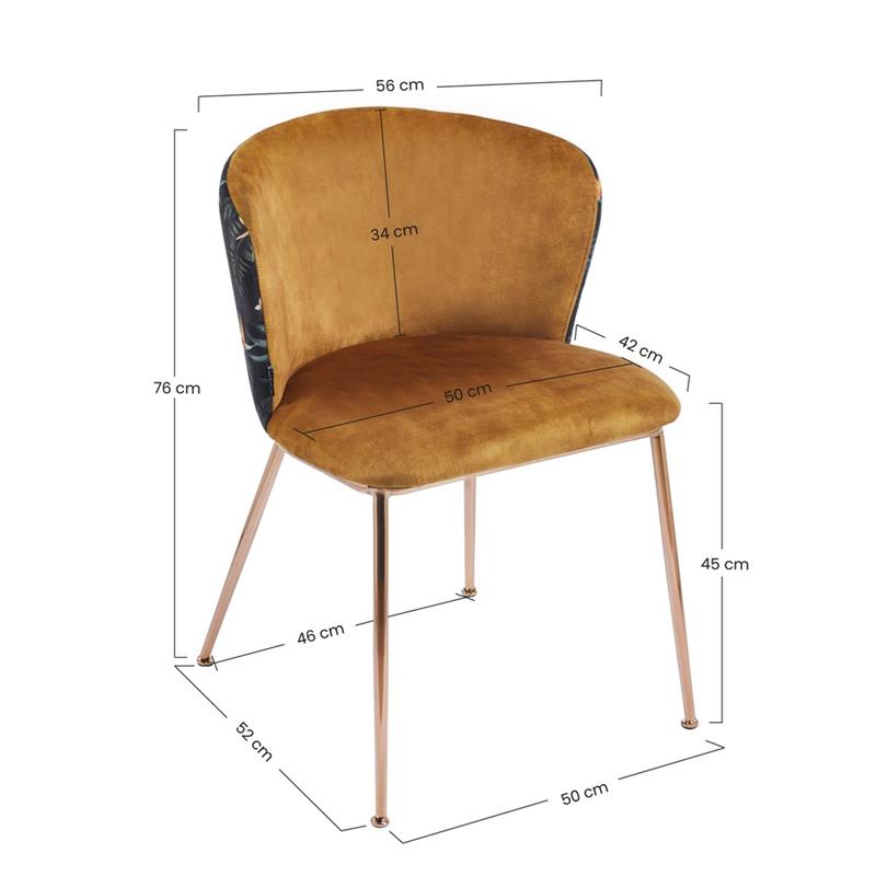 CHARLES SEDIA OCRA #02B STRUTTURA ORO ROSA