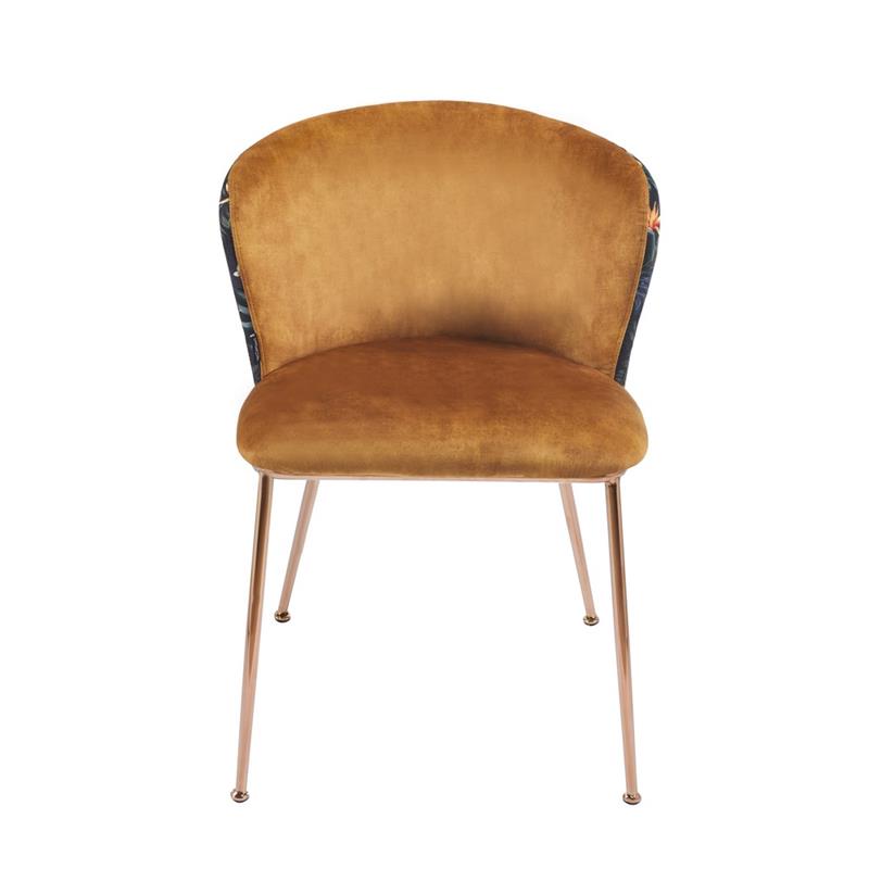 CHARLES SEDIA OCRA #02B STRUTTURA ORO ROSA