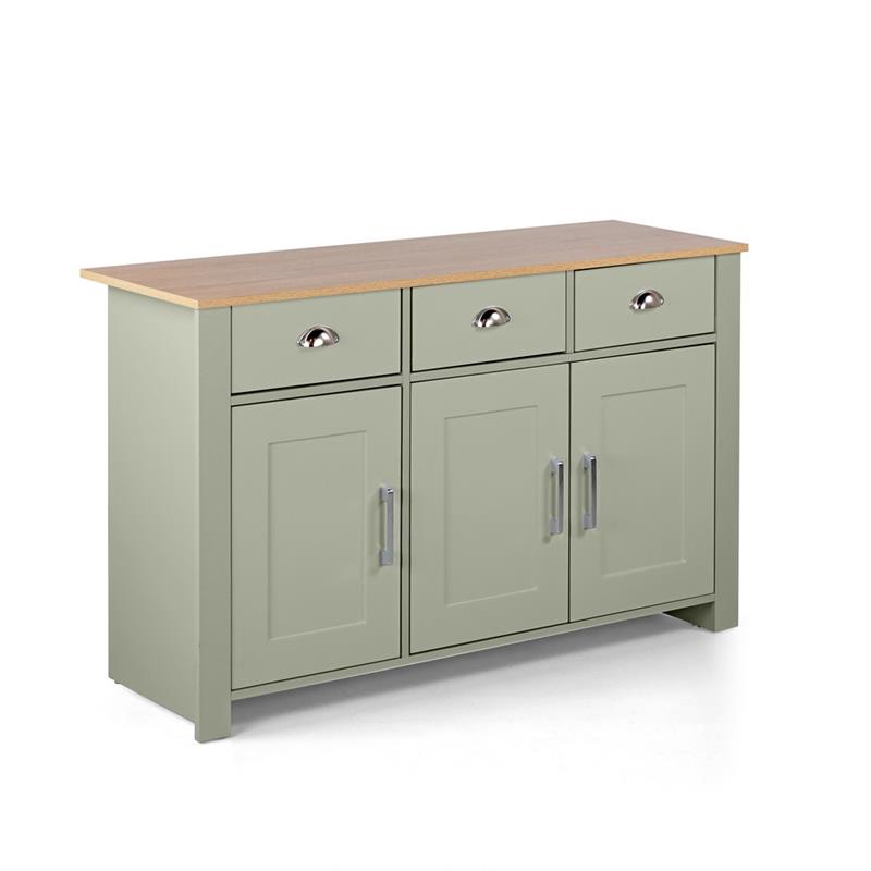 GINEVRA CREDENZA SALVIA TOP ROVERE 120X40X75 CM