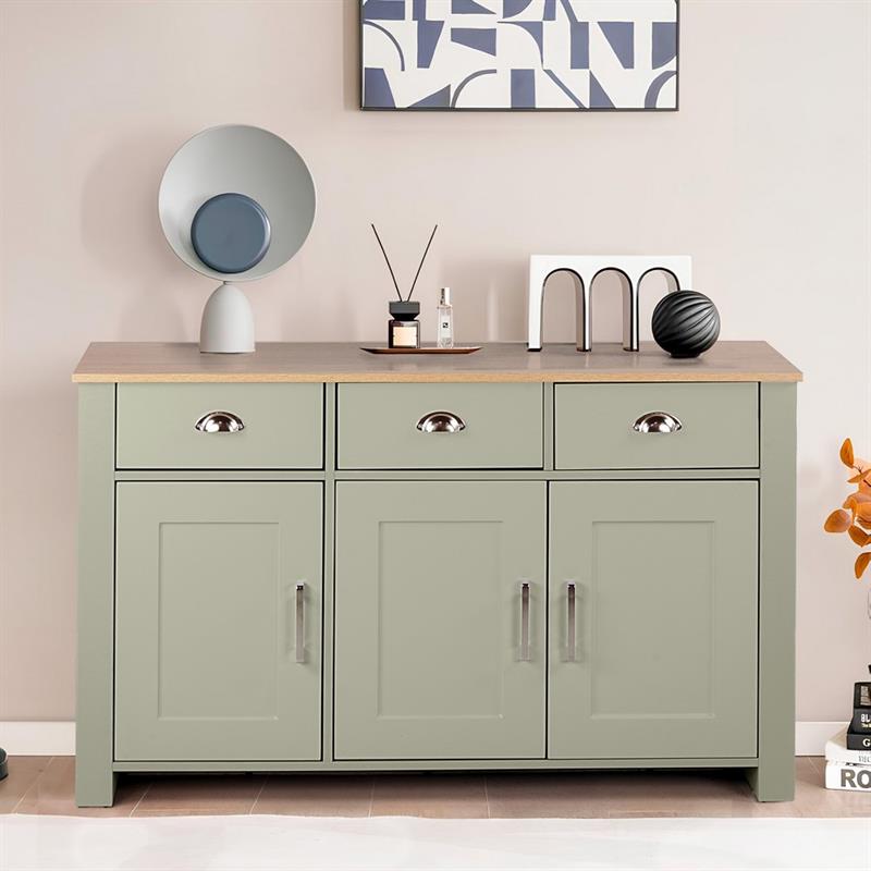 GINEVRA CREDENZA SALVIA TOP ROVERE 120X40X75 CM