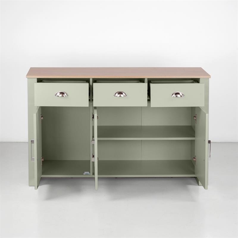 GINEVRA CREDENZA SALVIA TOP ROVERE 120X40X75 CM