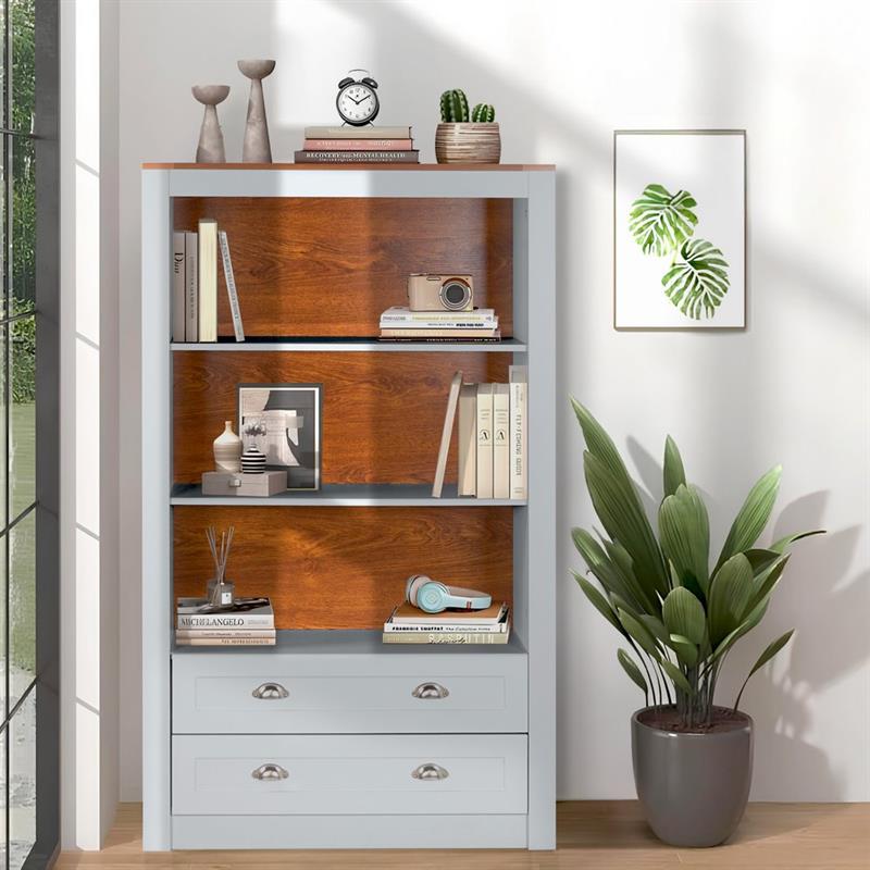GINEVRA LIBRERIA GRIGIA 90X36X153 CM