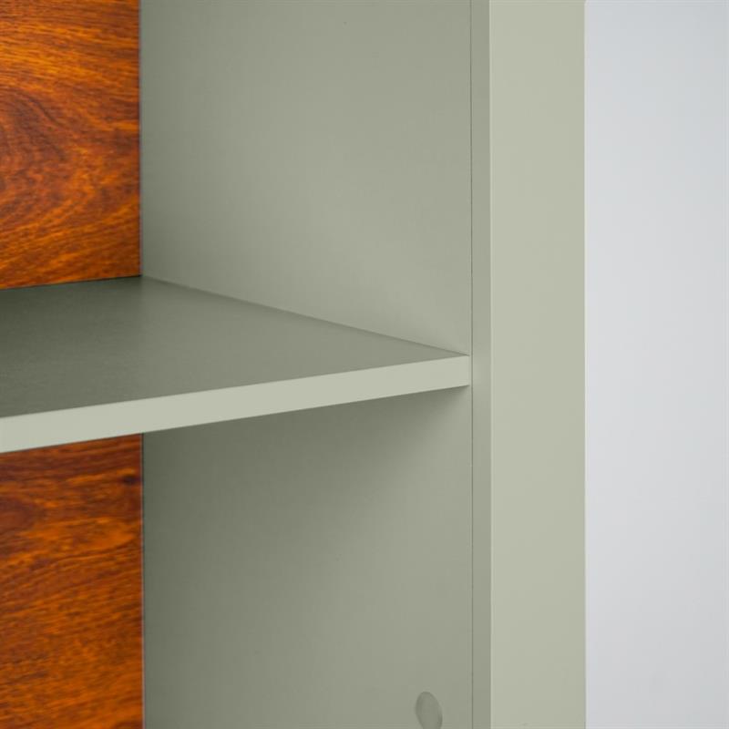 GINEVRA LIBRERIA 5 RIPIANI SALVIA 90X36X198 CM