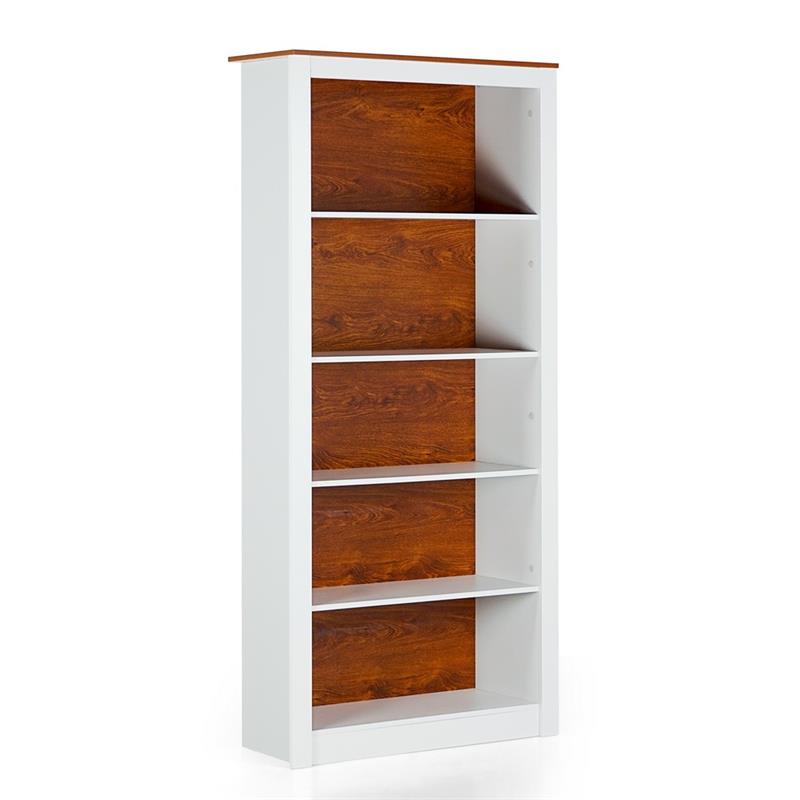 GINEVRA LIBRERIA 5 RIPIANI BIANCA 90X36X198 CM