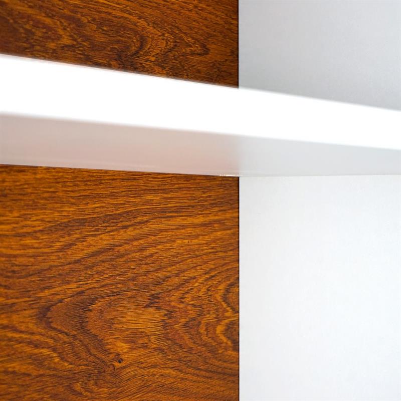 GINEVRA LIBRERIA 5 RIPIANI BIANCA 90X36X198 CM