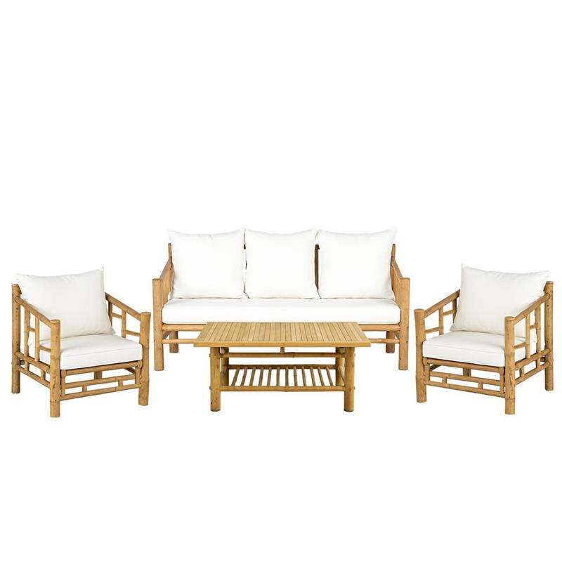 BAMBOO SET GIARDINO AKIRA 5 POSTI BIANCO