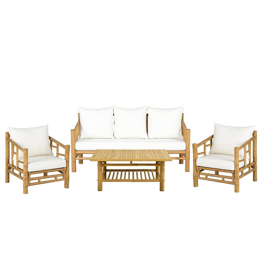 BAMBOO SET GIARDINO AKIRA 5 POSTI BIANCO