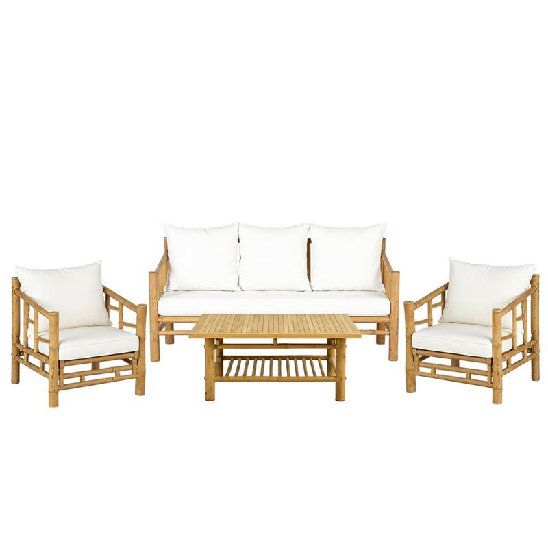 BAMBOO SET GIARDINO AKIRA 5 POSTI BIANCO
