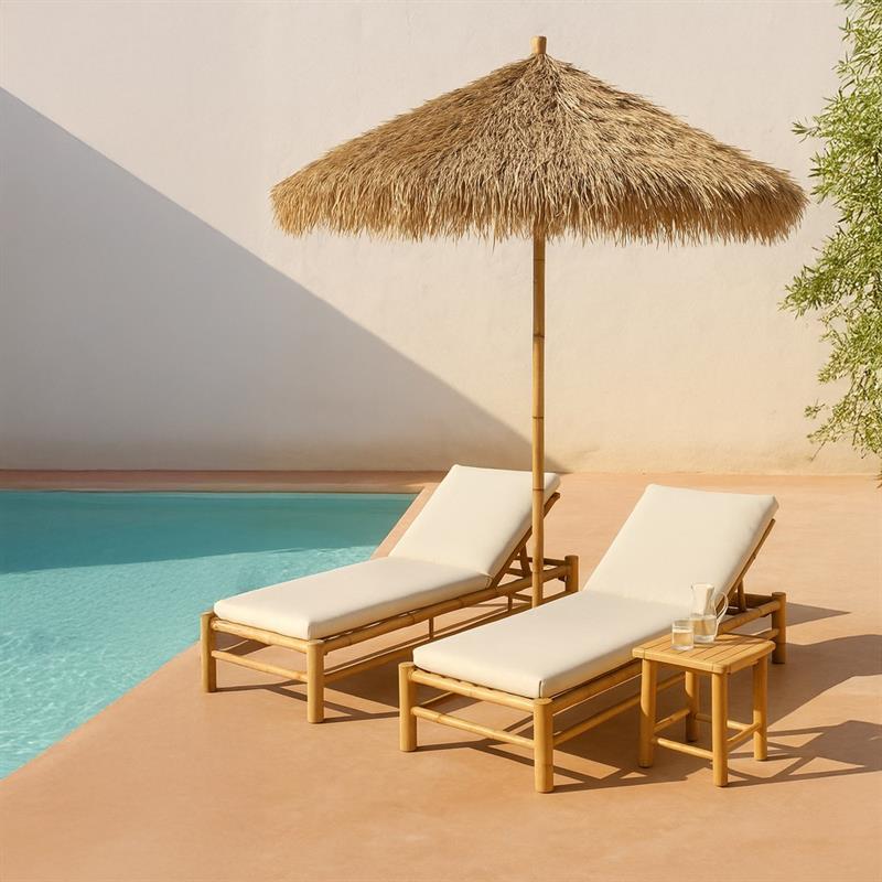 BAMBOO OMBRELLONE CON BASE