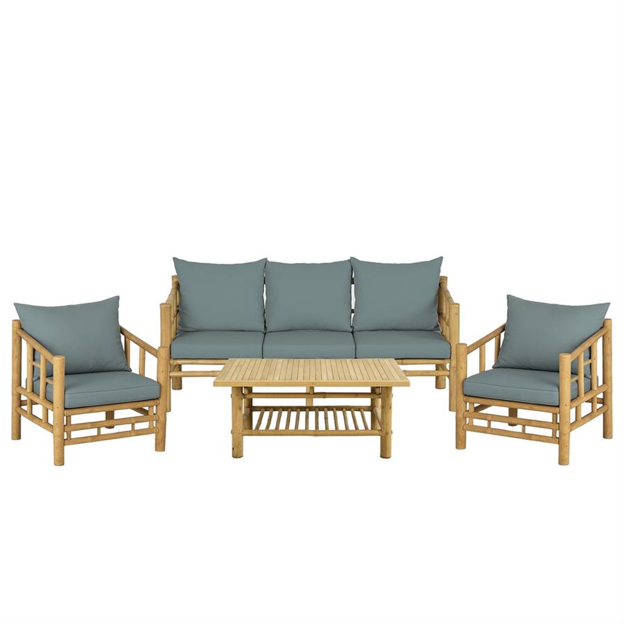 BAMBOO SET GIARDINO AKIRA 5 POSTI BLU
