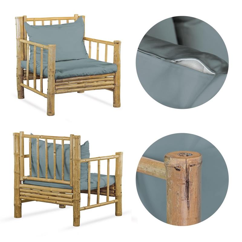 BAMBOO SET GIARDINO YASMIN 5 POSTI BLU