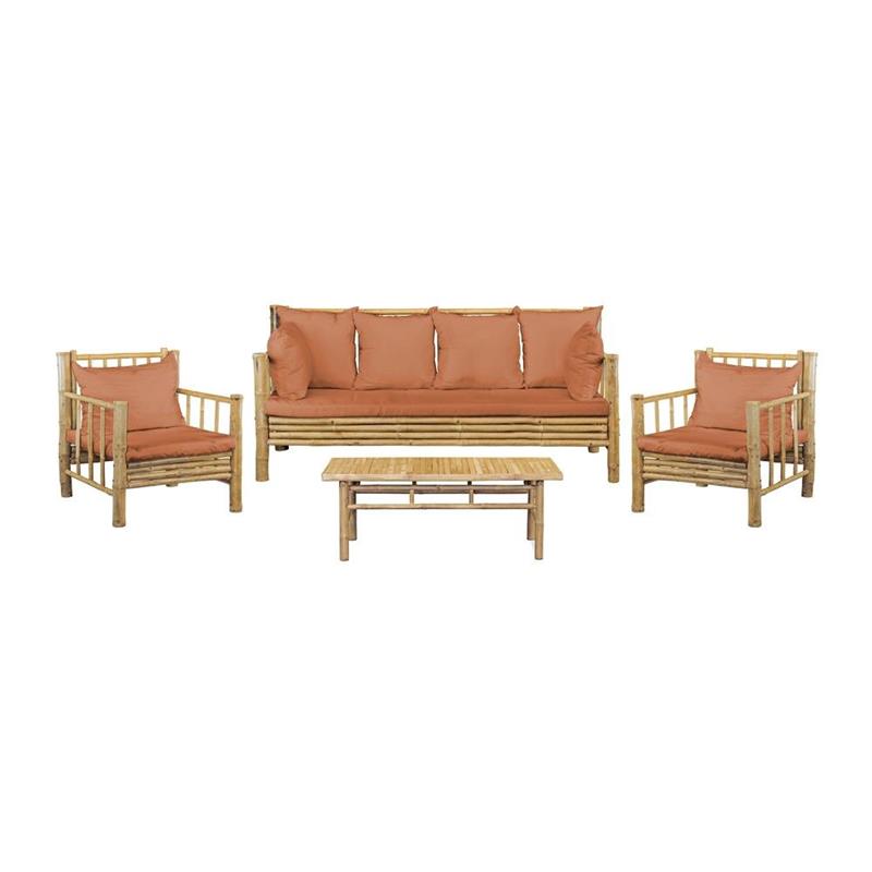 BAMBOO SET GIARDINO YASMIN 5 POSTI TERRACOTTA