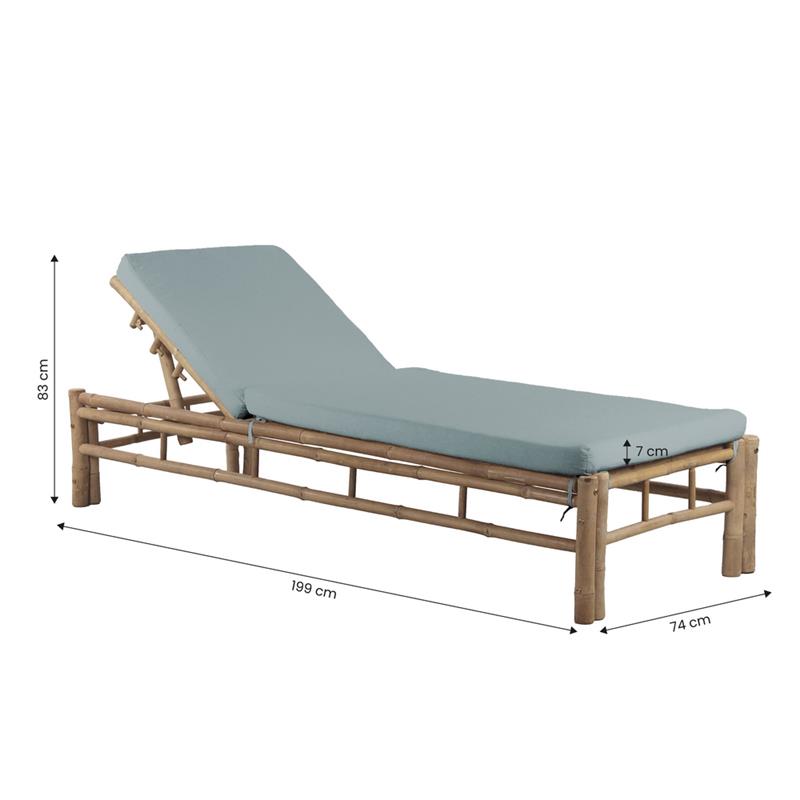 BAMBOO LETTINO 199X74X83CM BLU