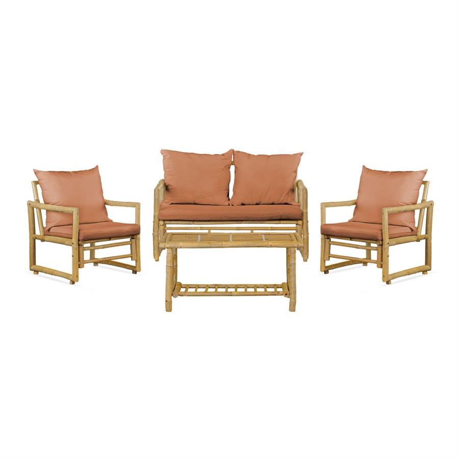 BAMBOO SET COCO 4 POSTI TERRACOTTA