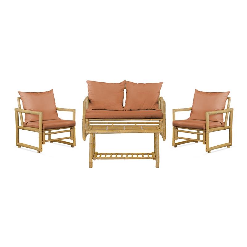 BAMBOO SET COCO 4 POSTI TERRACOTTA