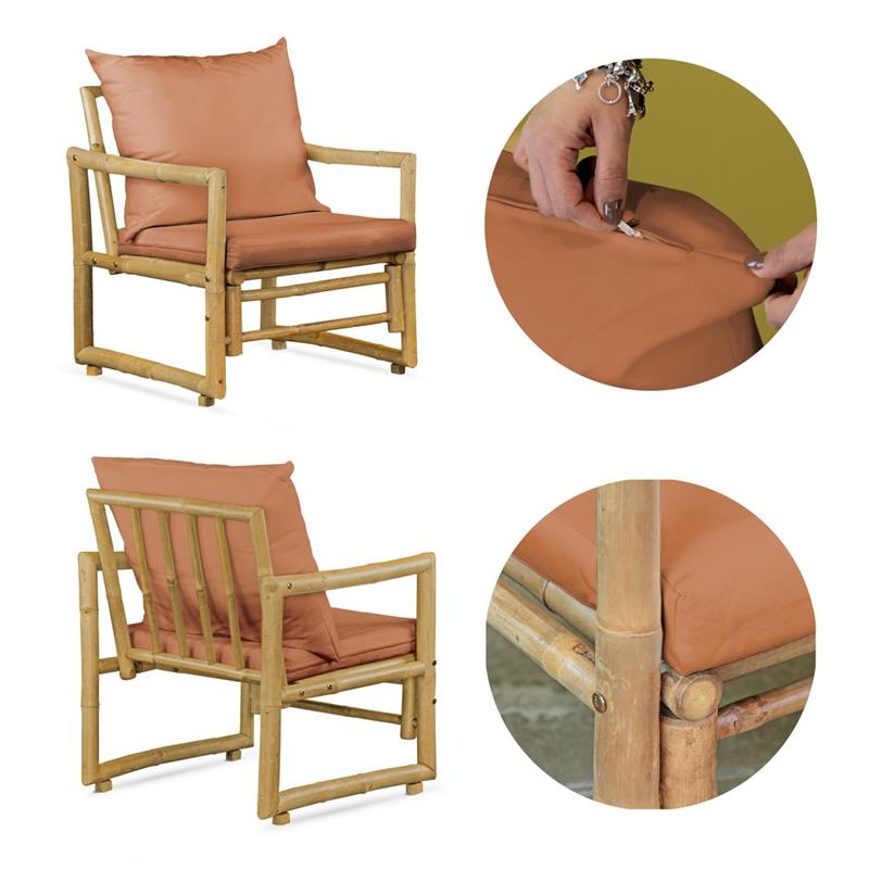 BAMBOO SET COCO 4 POSTI TERRACOTTA