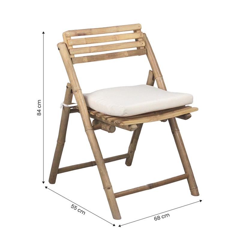BAMBOO SEDIA PIEGHEVOLE 68X55X84 CM