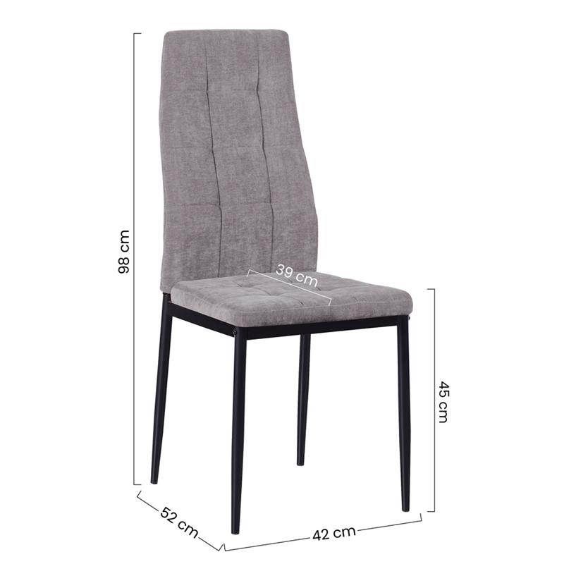 MILANO SEDIA 4PCS GRIGIO SCURO TYN997