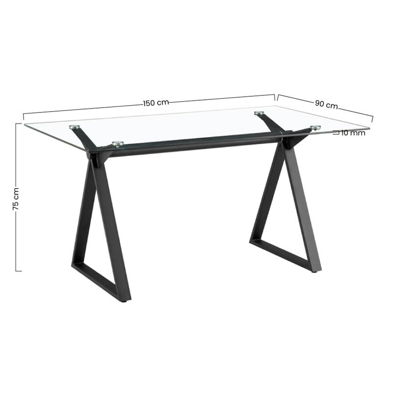 SMART SCRIVANIA NERA 150X90X75 CM