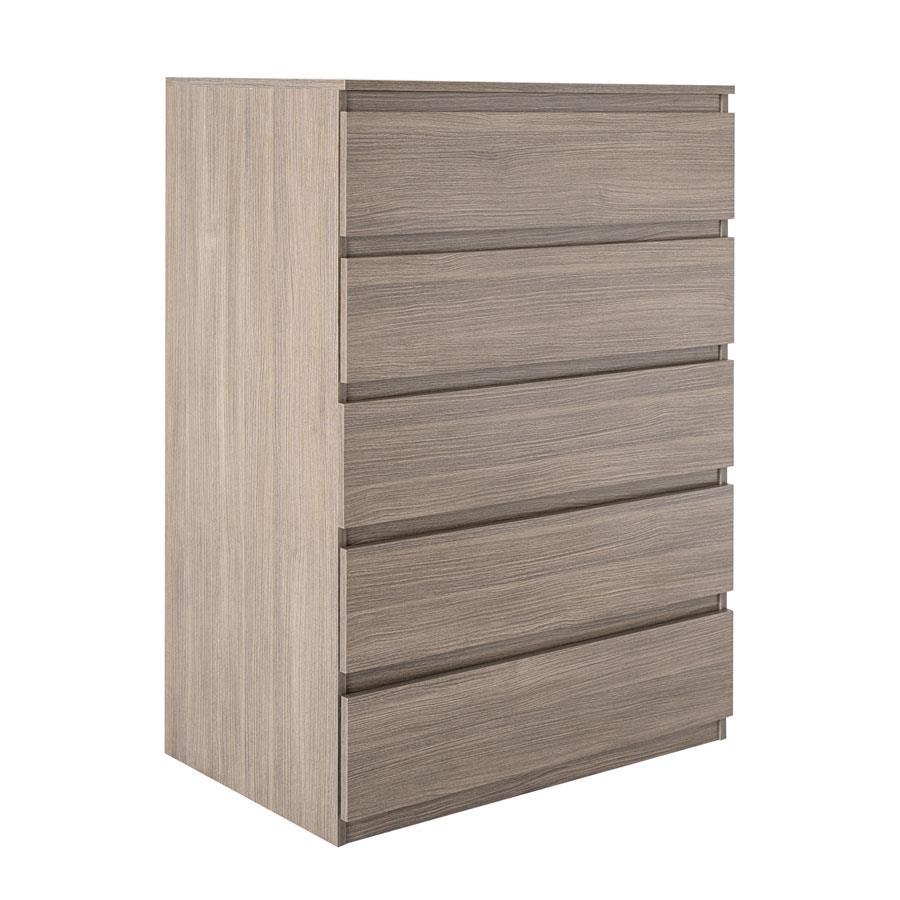 VALE CASSETTIERA 5 CASSETTI NOCE 76,8X50X113 CM