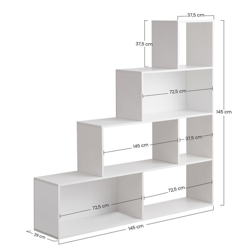 STAIR LIBRERIA BIANCA 145X29X145 CM