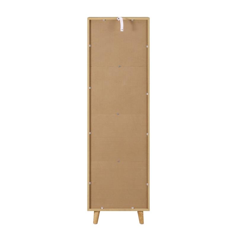 SKY CASSETTIERA ALTA 6C BIANCO/ROVERE 45X40X152 CM