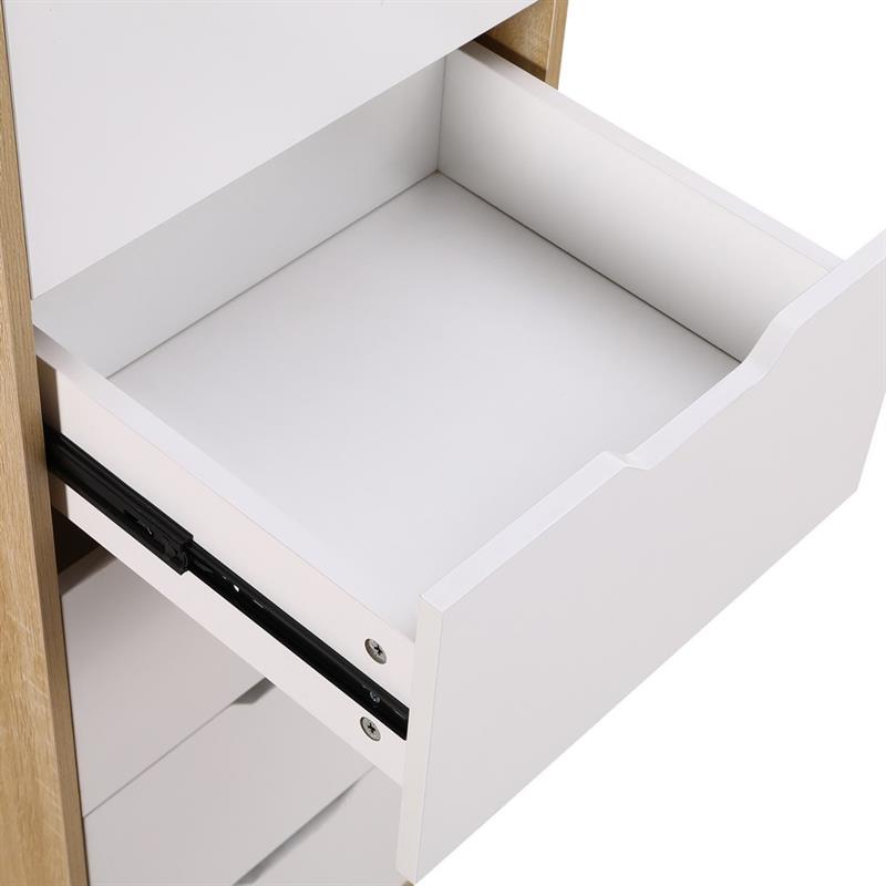SKY CASSETTIERA ALTA 6C BIANCO/ROVERE 45X40X152 CM