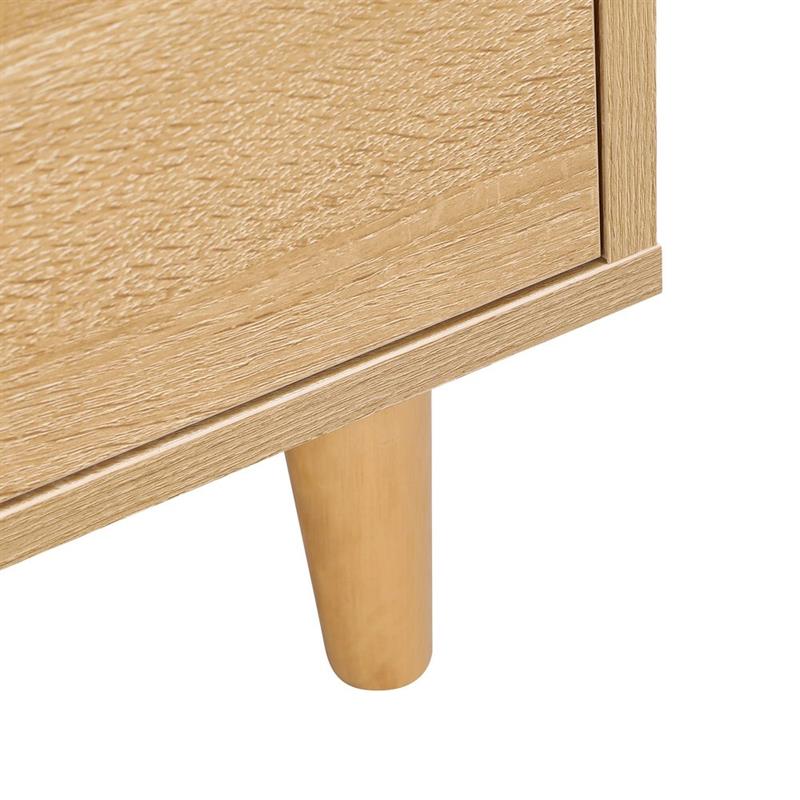 SKY CREDENZA 2 ANTE 3 CASSETTI BIANCO/ROVERE 120X40X74,5 CM