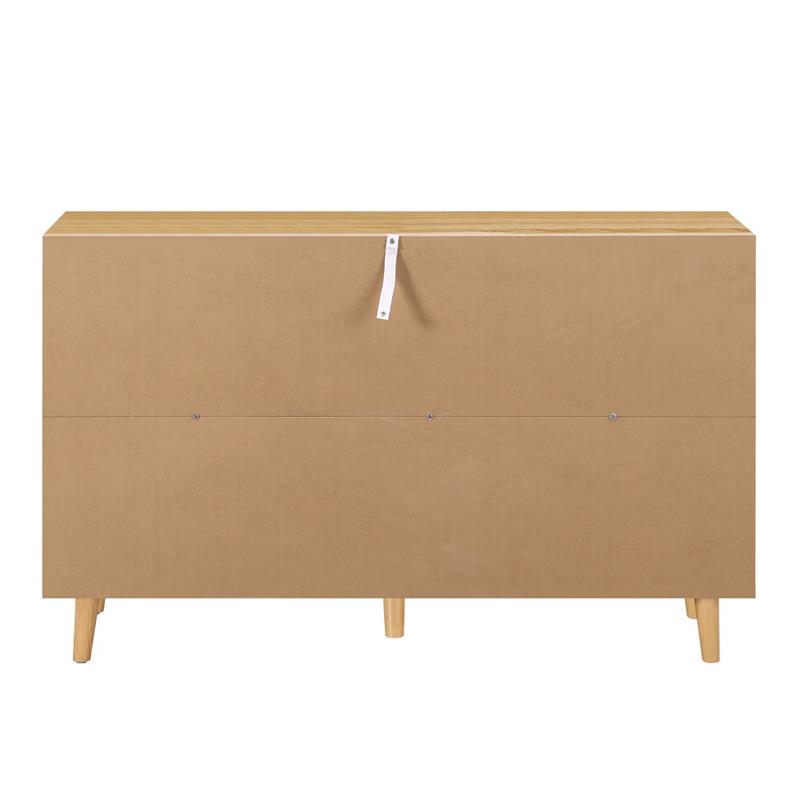 SKY CREDENZA 2 ANTE 3 CASSETTI BIANCO/ROVERE 120X40X74,5 CM