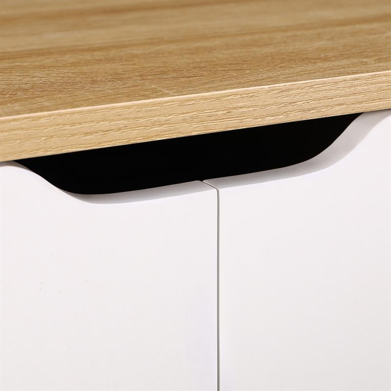 SKY CREDENZA 2 ANTE 3 CASSETTI BIANCO/ROVERE 120X40X74,5 CM