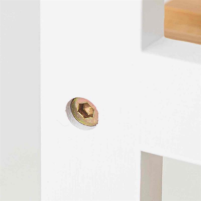 SCAFFALE BAMBOO 3 RIPIANI NATURAL+BIANCO 60X26X66CM