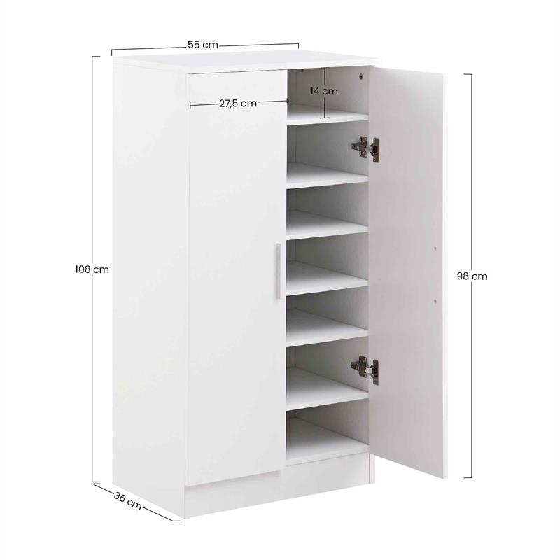 GIULIA SCARPIERA 7 RIPIANI BIANCA 55X36X108 CM