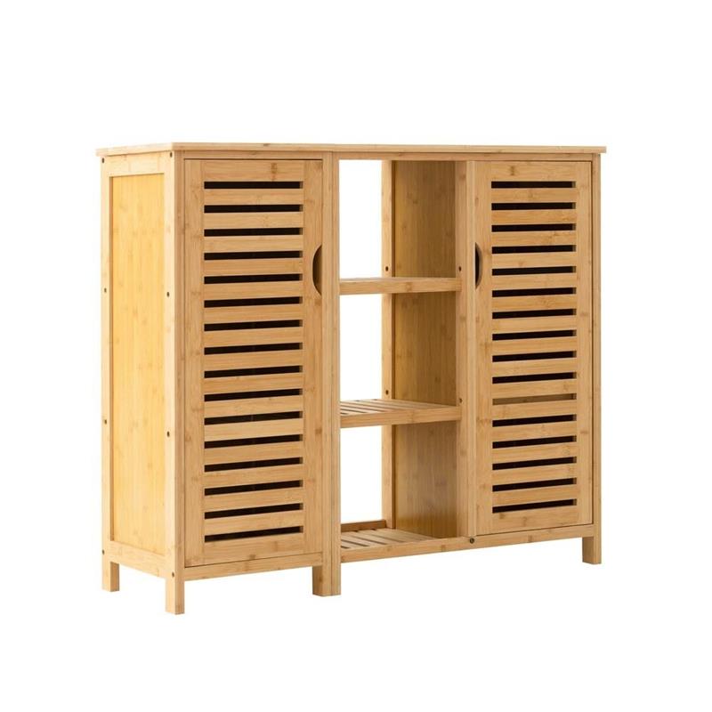 MOBILETTO IN BAMBOO2 ANTE 3 RIPIANI 100X33X87CM