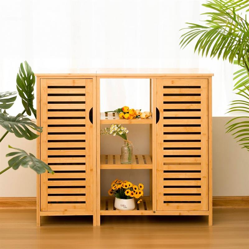 MOBILETTO IN BAMBOO2 ANTE 3 RIPIANI 100X33X87CM