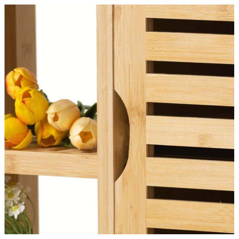 MOBILETTO IN BAMBOO2 ANTE 3 RIPIANI 100X33X87CM