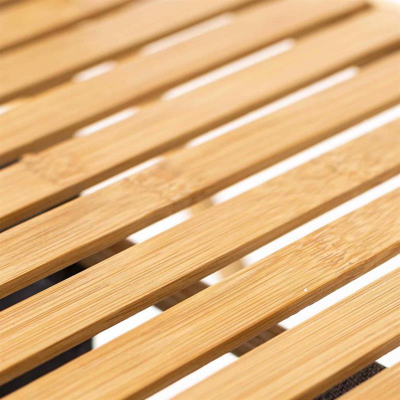 SCAFFALE STRUTTURA IN BAMBOO E CESTE IN TESSUTO 44X33X96 CM