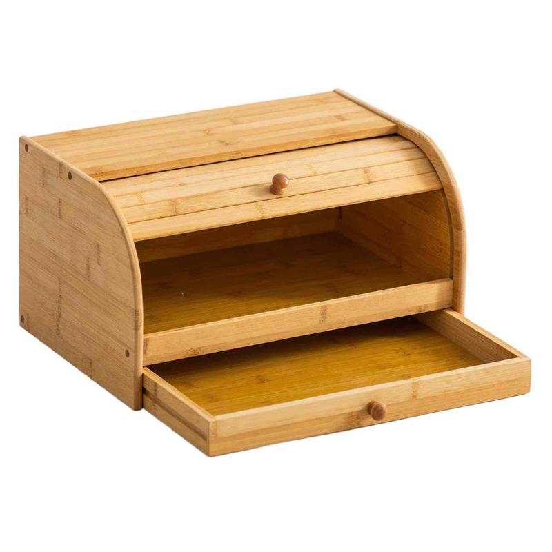 PORTAPANE BAMBOO CON CASSETTO 40X27X21,5 CM