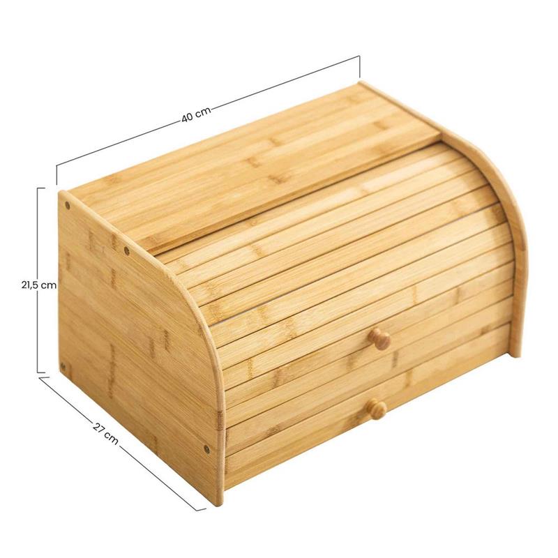 PORTAPANE BAMBOO CON CASSETTO 40X27X21,5 CM